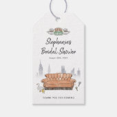 FRIENDS™ | Central Perk Aquarel Bruidsdouche Cadeaulabel (Voorkant)