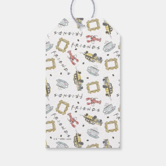 FRIENDS™ | Central Perk Aquarel Bruidsdouche Cadeaulabel (Achterkant)