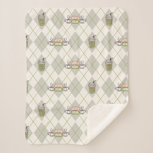 FRIENDS™  | Central Perk Argyle Patroon Sherpa Deken (Voorkant)