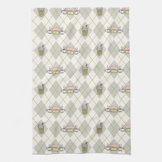 FRIENDS™  | Central Perk Argyle Patroon Theedoek (Verticaal)