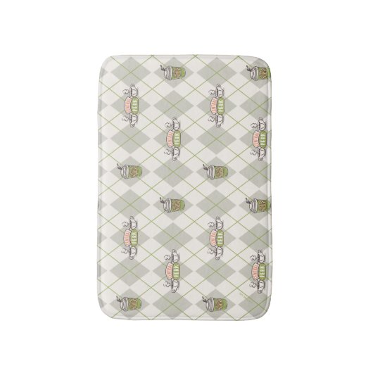 FRIENDS™ | Central Perk Argyle Pattern Badmat (Voorkant Verticaal)