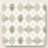 FRIENDS™ | Central Perk Argyle Pattern Bier Onderzetter (Voorkant)