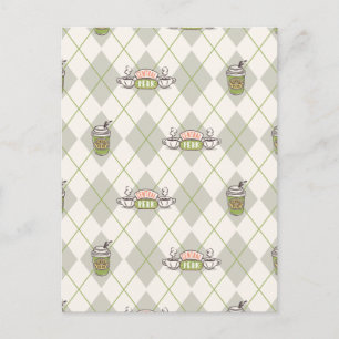 FRIENDS™   Central Perk Argyle Pattern Briefkaart