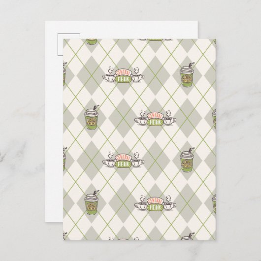 FRIENDS™ | Central Perk Argyle Pattern Briefkaart (Voorkant / Achterkant)