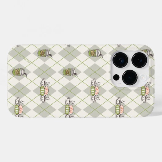 FRIENDS™ | Central Perk Argyle Pattern Case-Mate iPhone Case (Achterkant (horizontaal))