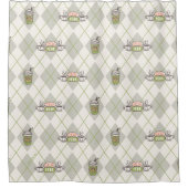 FRIENDS™ | Central Perk Argyle Pattern Douchegordijn (Voorkant)