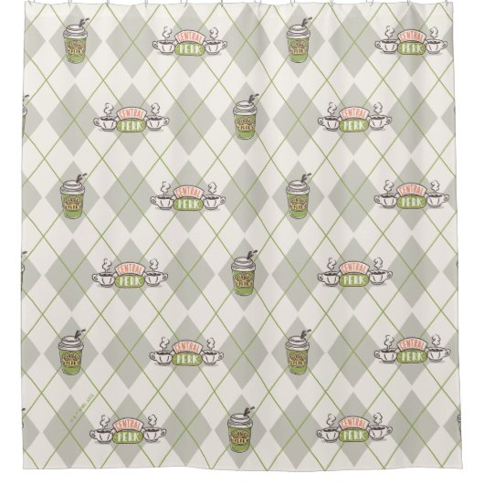 FRIENDS™ | Central Perk Argyle Pattern Douchegordijn (Voorkant)