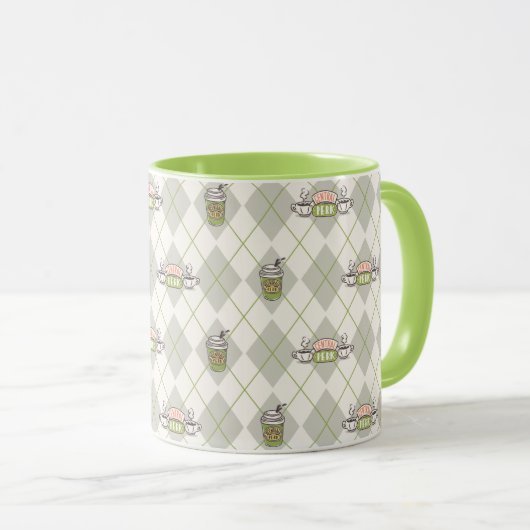 FRIENDS™ | Central Perk Argyle Pattern Mok (Voorkant rechts)