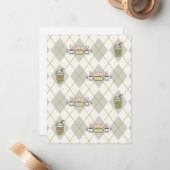 FRIENDS™ | Central Perk Argyle Pattern Notitiekaartje (Voorkant / Achterkant in situ)