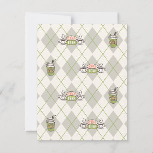 FRIENDS™ Central Perk Argyle Pattern Notitiekaartje