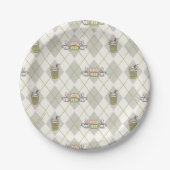 FRIENDS™ | Central Perk Argyle Pattern Papieren Bordje (Voorkant)