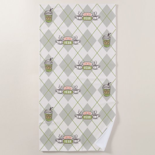 FRIENDS™  | Central Perk Argyle Pattern Strandlaken (Voorkant)