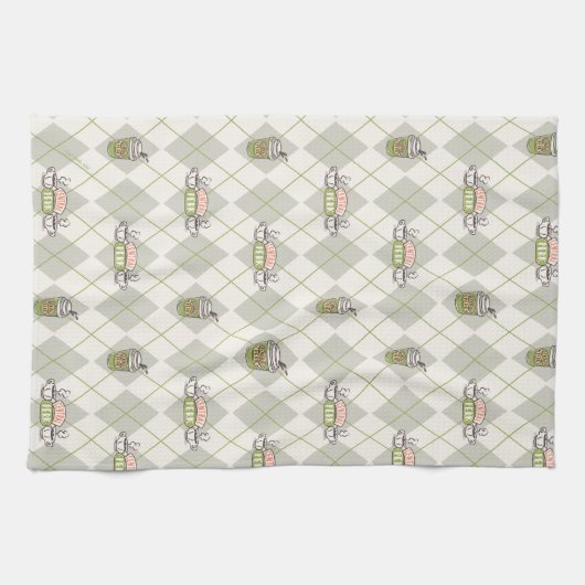FRIENDS™ | Central Perk Argyle Pattern Theedoek (Horizontaal)