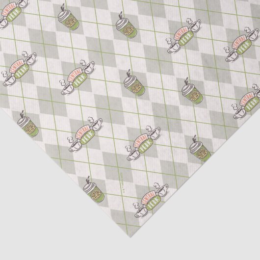 FRIENDS™ | Central Perk Argyle Pattern Tissuepapier (Detail)