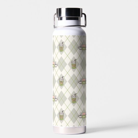 FRIENDS™ | Central Perk Argyle Pattern Waterfles (Achterkant)