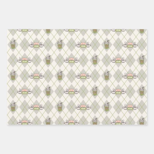 FRIENDS™ | Central Perk Argylepatroon Inpakpapier Vel (Voorkant)