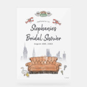 FRIENDS™ | Central Perk Bruidsfeest Verwelkoming Acryl Bord (Voorkant)