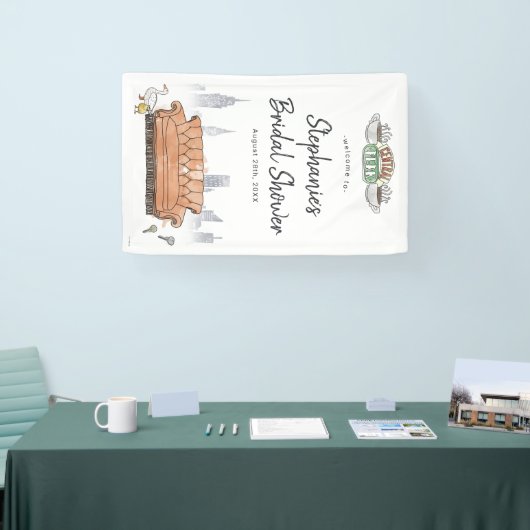 FRIENDS™ | Central Perk Bruidsmeisjesfeest Verwelk Spandoek (Beurs)