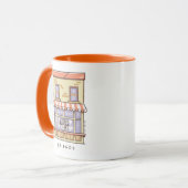 FRIENDS™ | Central Perk Cartoon Koffiezaak Mok (Voorkant links)