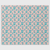 FRIENDS™ | Central Perk Coffee Cup Pattern Cadeaupapier (Vlak)