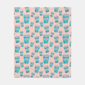 FRIENDS™ | Central Perk Coffee Cup Pattern Fleece Deken (Voorkant)