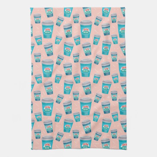 FRIENDS™ | Central Perk Coffee Cup Pattern Theedoek (Verticaal)