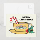 FRIENDS™ | Central Perk Kerstmug Uitnodiging Briefkaart (Voorkant / Achterkant)