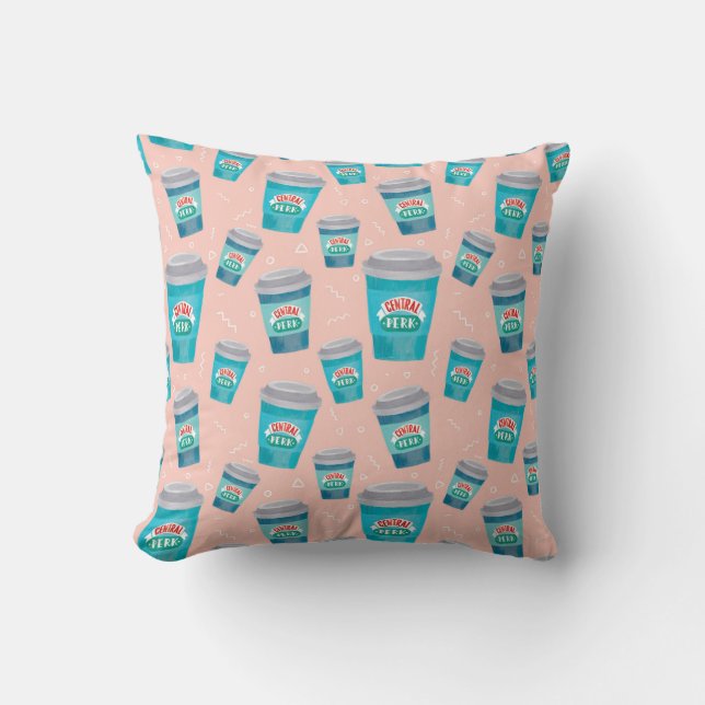 FRIENDS™ | Central Perk koffiekoppatroon Kussen (Voorkant)