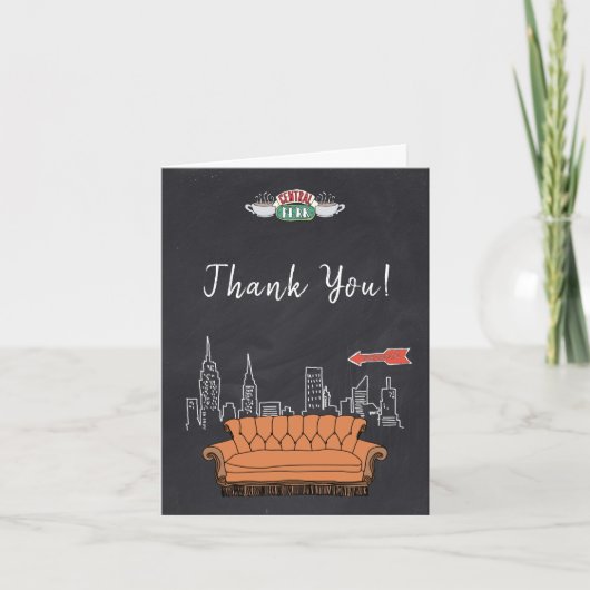 FRIENDS™ | Central Perk Krijtbord Bedankkaart (Voorkant)