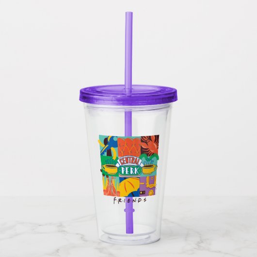 FRIENDS™ | Central Perk Levendig Grafisch Acryl Drinkbeker (Voorkant)