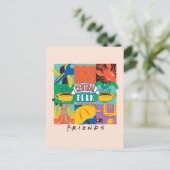 FRIENDS™ | Central Perk Levendig Grafisch Briefkaart (Staand voorkant)