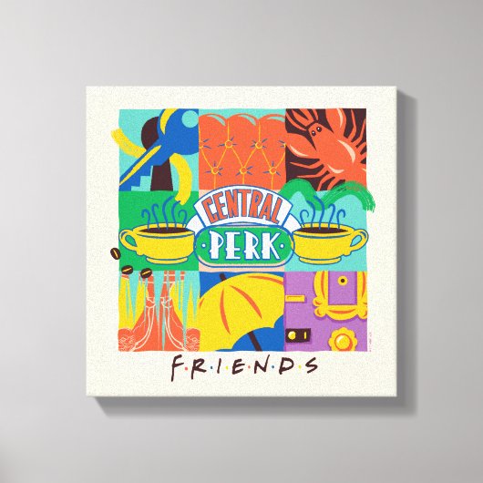 FRIENDS™ | Central Perk Levendig Grafisch Canvas Afdruk (Voorkant)