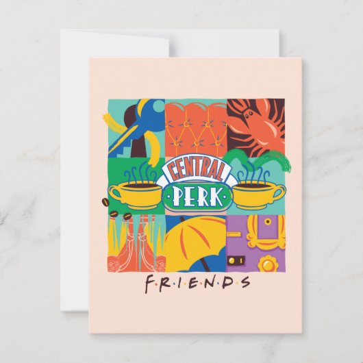 FRIENDS™ | Central Perk Levendig Grafisch Notitiekaartje (Voorkant)