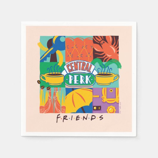FRIENDS™ | Central Perk Levendig Grafisch Servet (Voorkant)