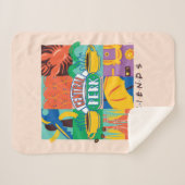 FRIENDS™ | Central Perk Levendig Grafisch Sherpa Deken (Voorkant (horizontaal))