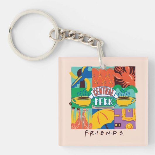 FRIENDS™ | Central Perk Levendig Grafisch Sleutelhanger (Voorkant)