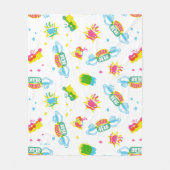 FRIENDS™ | Central Perk Neon Patroon Fleece Deken (Voorkant)