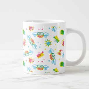 FRIENDS™ Central Perk Neon Patroon Grote Koffiekop