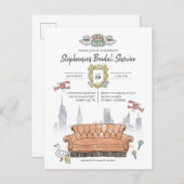 FRIENDS™ | Central Perk Watercolor Bruiloftsfeestj Briefkaart (Voorkant / Achterkant)