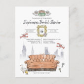 FRIENDS™ | Central Perk Watercolor Bruiloftsfeestj Briefkaart (Voorkant)