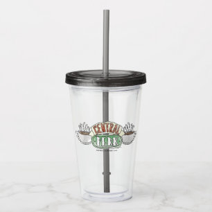 FRIENDS™ Central Perk Watercolor Logo Acryl Drinkbeker