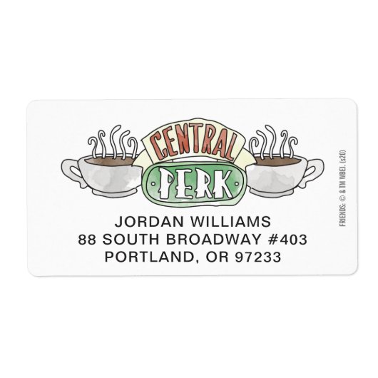FRIENDS™ | Central Perk Watercolor Logo Etiket (Voorkant)