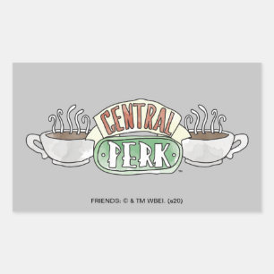 FRIENDS™   Central Perk Watercolor Logo Rechthoekige Sticker