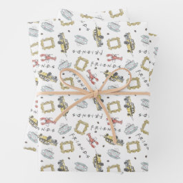 FRIENDS™ | Central Perk Watercolor Patroon Inpakpapier Vel