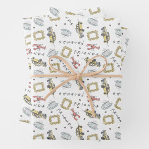 FRIENDS™   Central Perk Watercolor Patroon Inpakpapier Vel