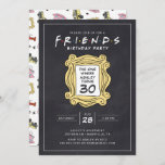 FRIENDS™ | Chalkboard 30th Birthday Kaart<br><div class="desc">Viel je verjaardag met FRIENDS™. Pas deze geweldige uitnodiging van Birthday aan door al uw partijdetails toe te voegen!</div>