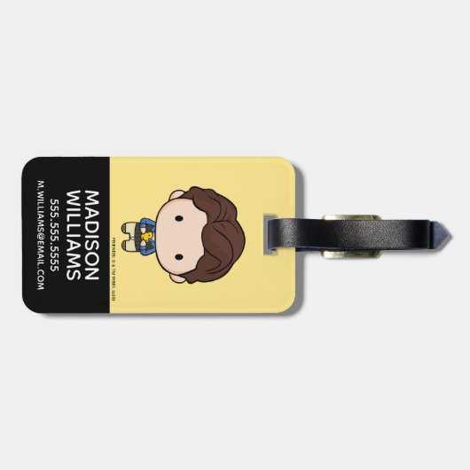 FRIENDS™ | Chandler Chibi Bagagelabel (Achterkant horizontaal)