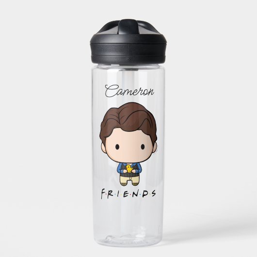 FRIENDS™ | Chandler Chibi | Jouw namen toevoegen Waterfles (Voorkant)