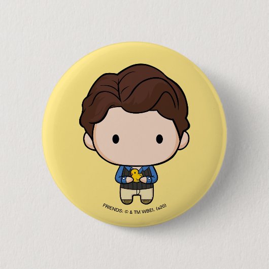 FRIENDS™ | Chandler Chibi Ronde Button 5,7 Cm (Voorkant)
