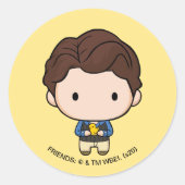 FRIENDS™ | Chandler Chibi Ronde Sticker (Voorkant)